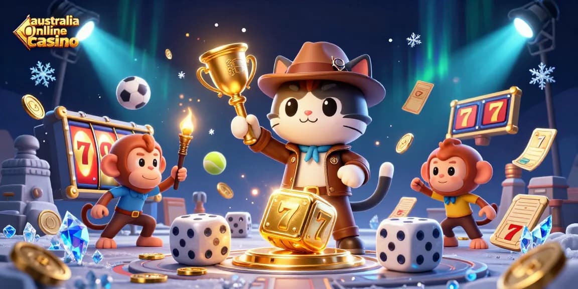 Experience the thrill at this australia online casino, where a cat adventurer uncovers treasures!