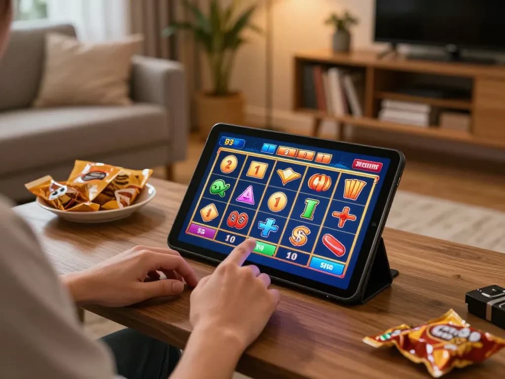 Experience the thrill of Nhà cái bl555 with engaging online slot action in a cozy home setting.