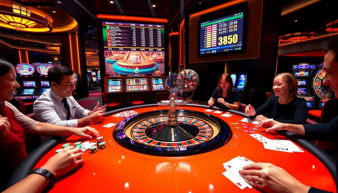 Experience thrilling gameplay at Daftar Modal138 with luxurious casino elements like poker chips and roulette.