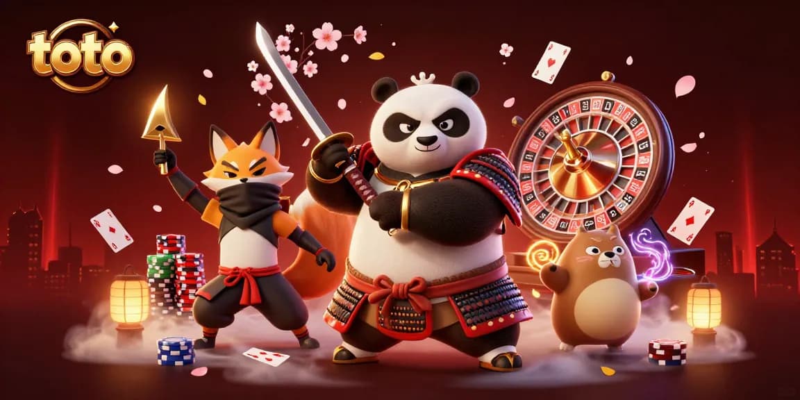 Win big with toto as a fierce samurai panda and ninja fox join thrilling casino games.