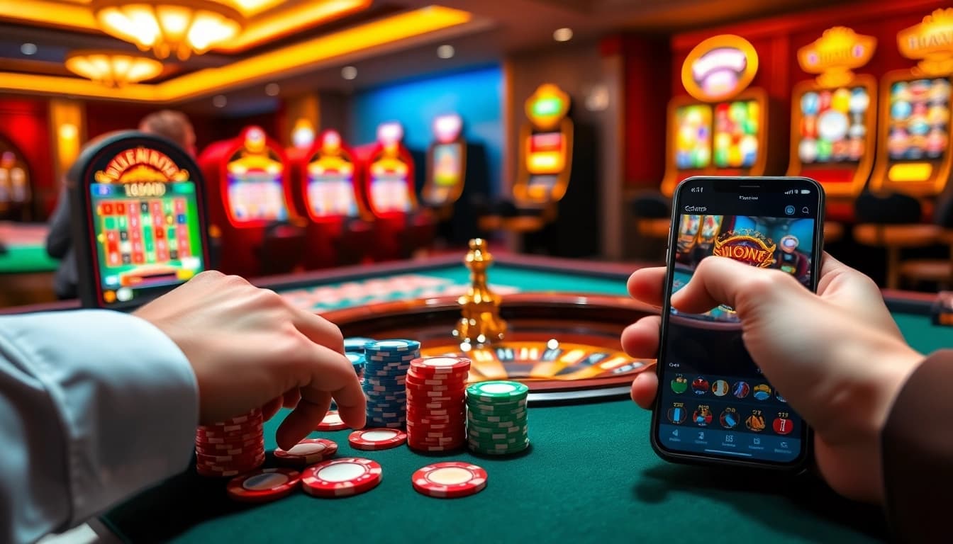 Experience the thrill of gambling with HOLYSLOTS88 in an inviting casino setting.