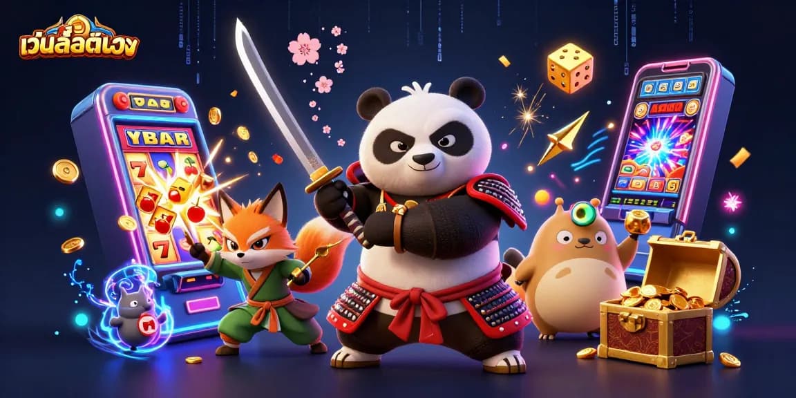Experience thrilling slots action with เว็บสล็อตตรง featuring vibrant characters and jackpot excitement.