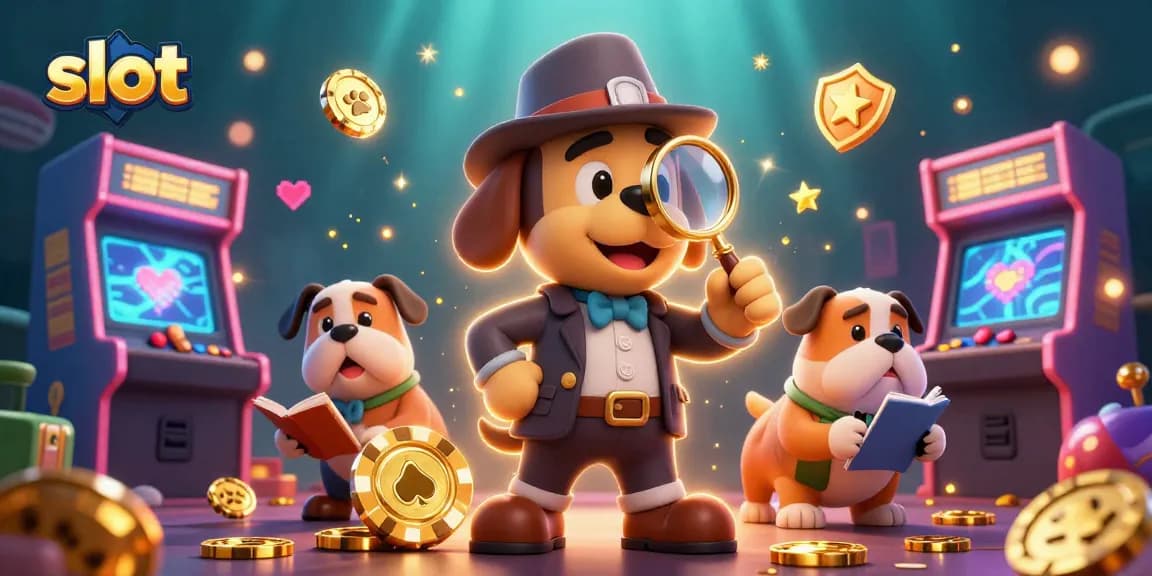 Slot bermain dengan detektif kartun mencari petunjuk di kasino virtual.