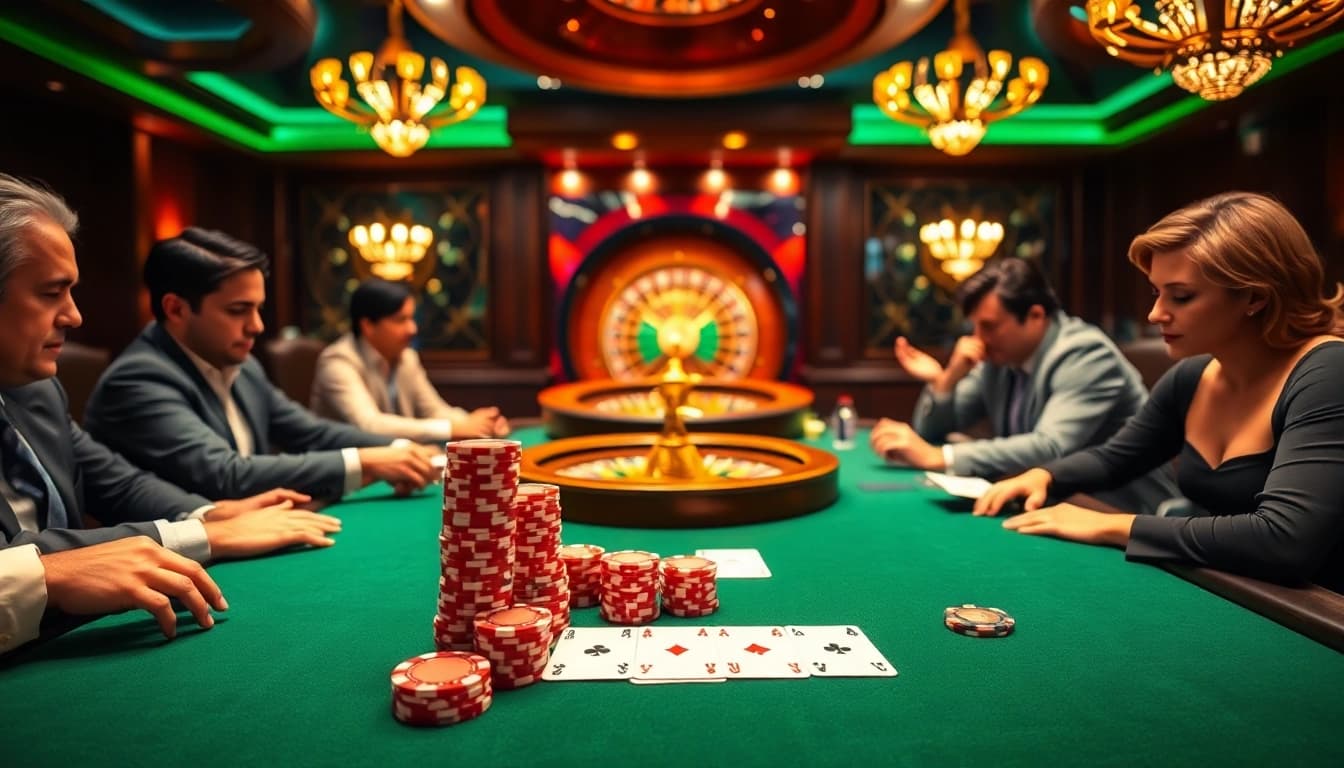 Engage with high-stakes action at the poker table inspired by https://tg88k.online/ showcasing chips and excitement.