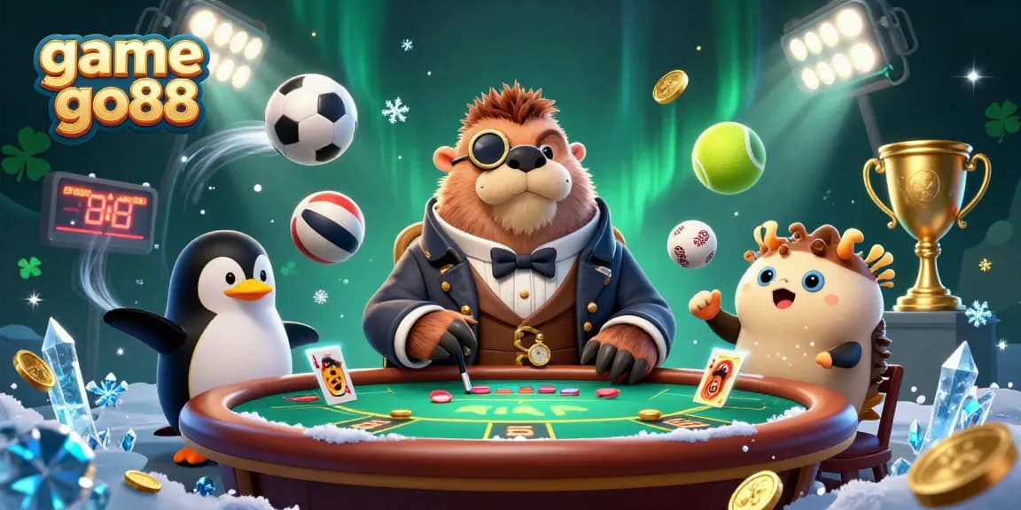 Engage with game go88 in a thrilling underwater poker scene featuring whimsical characters.