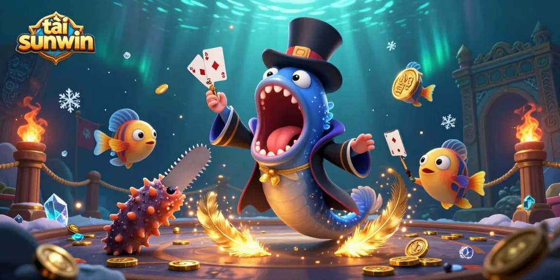 Enter the exciting world of tải sunwin with a vibrant underwater casino magic scene.