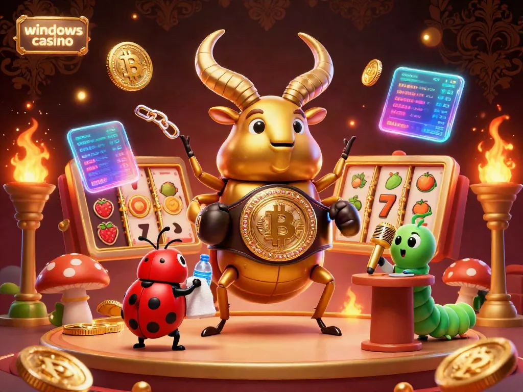 Join the excitement of windows casino with our colorful illustration showcasing vibrant slot games and characters.