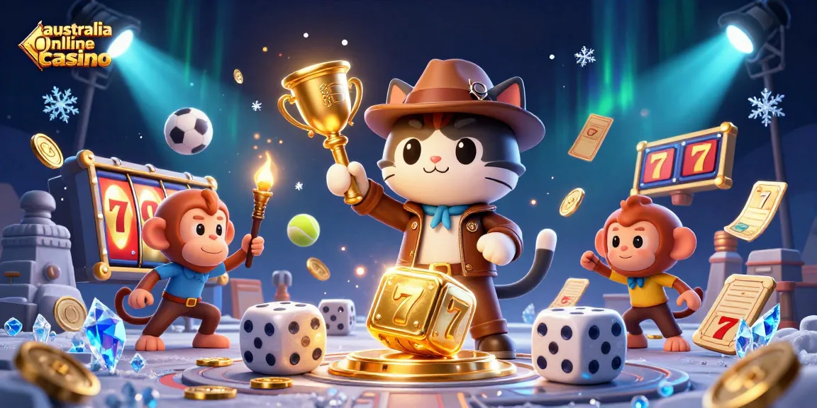 Experience the thrill at this australia online casino, where a cat adventurer uncovers treasures!