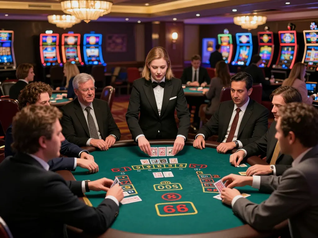 Players enjoying vibrant live baccarat action at ph365 casino with dealer displaying cards and bets visible