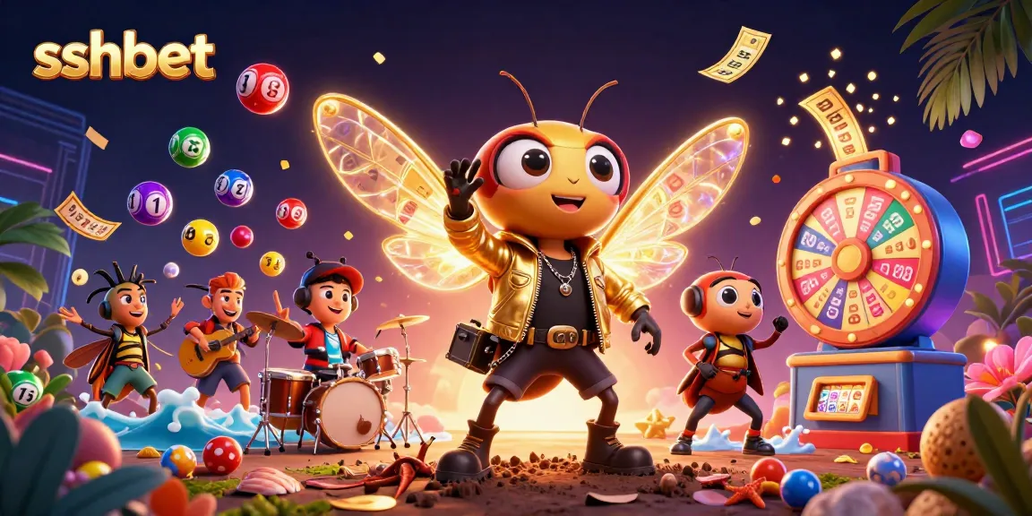 Experience thrilling gameplay at sshbet with a vibrant lottery-themed scene featuring dynamic characters.