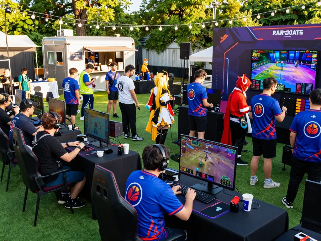Engaged attendees at the Games Tours Festival 2026, showcasing competitive gaming and vibrant atmosphere.
