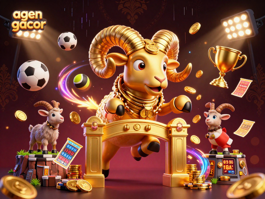 Experience thrilling gaming moments with agen gacor at vibrant golden casino illustration.
