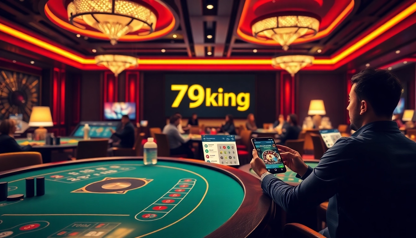 Online gambling experience at 79king platform with vibrant casino environment.