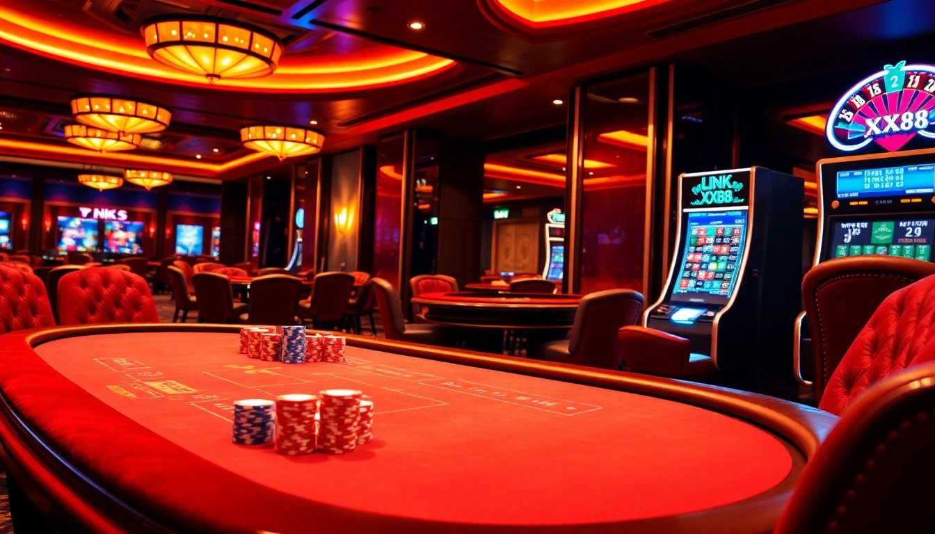 Experience the thrill of the casino with link xx88 on a vibrant poker table.