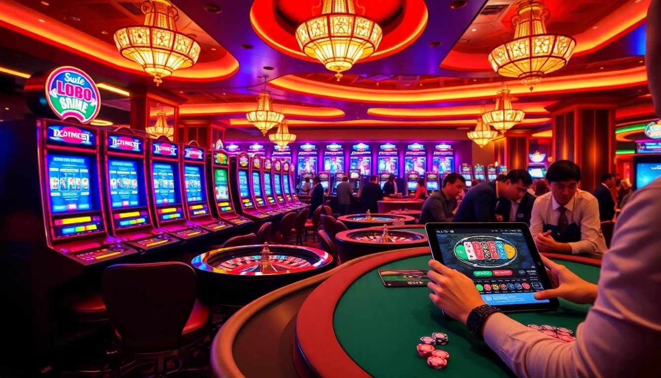 Engage with thrilling slot machines and vibrant gaming tables at lc88app.com casino experience.