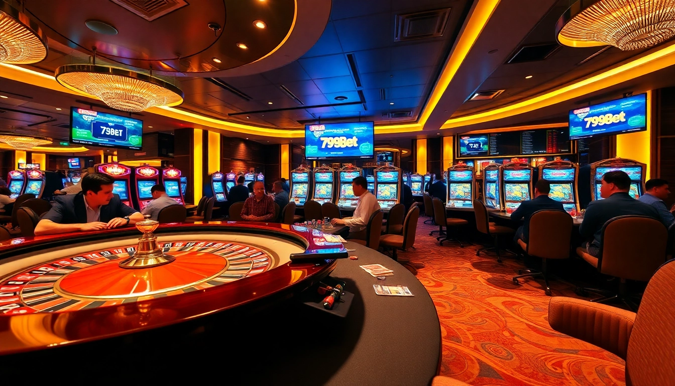 Immerse in the excitement of 789bet events with professional gamblers at a lavish casino.