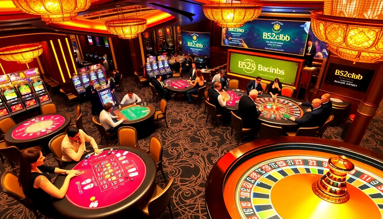 Experience high-stakes gaming at B52club with vibrant tables and engaged players.