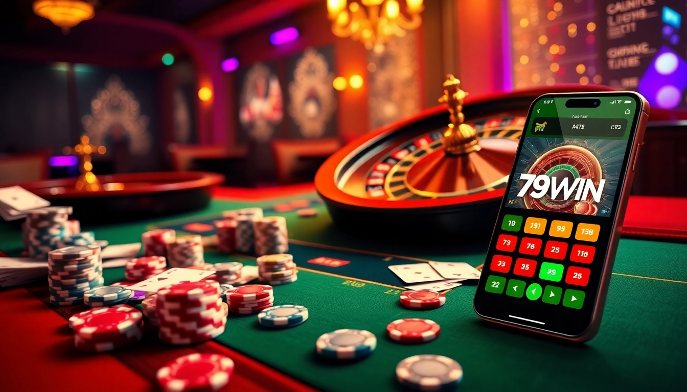 Exciting gambling scene featuring 789wins1.net's online casino interface with vibrant chips and cards.