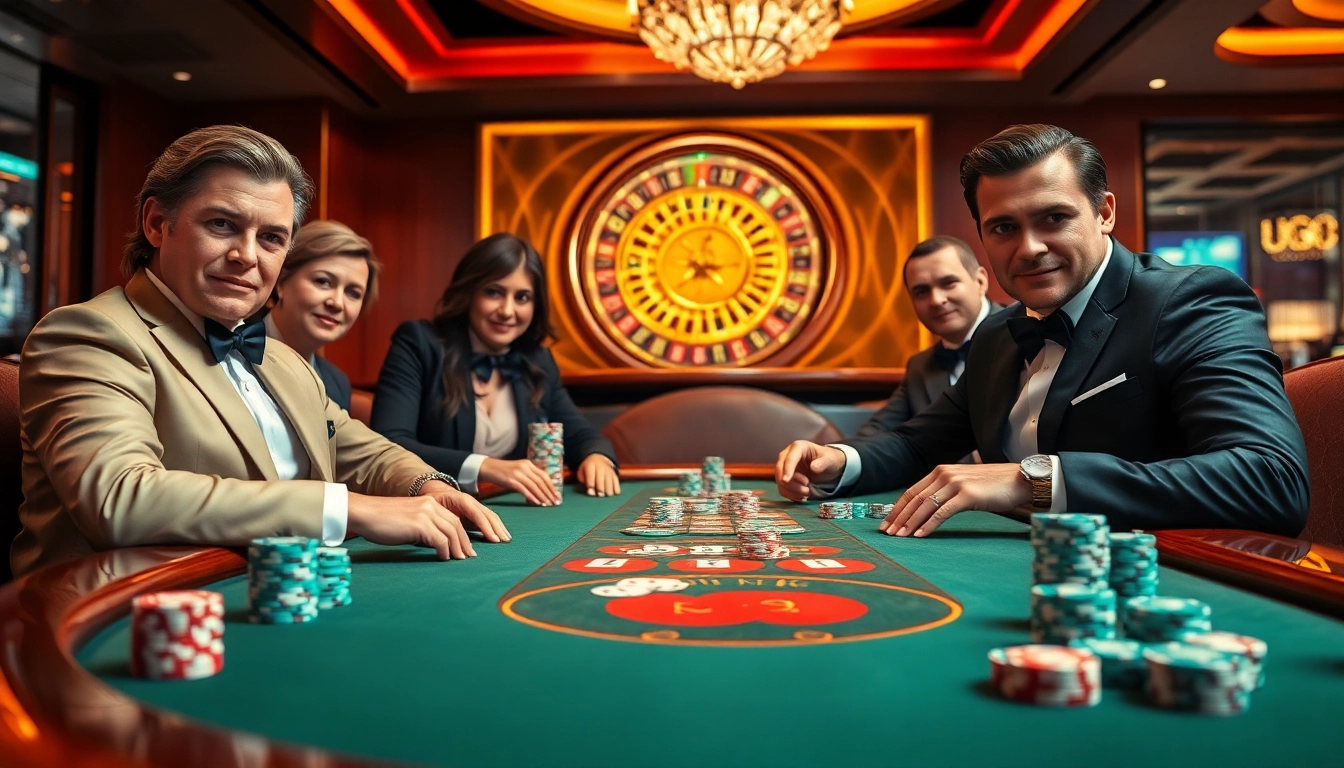 Players strategizing bets at u 888 casino with vibrant poker chips and cards.