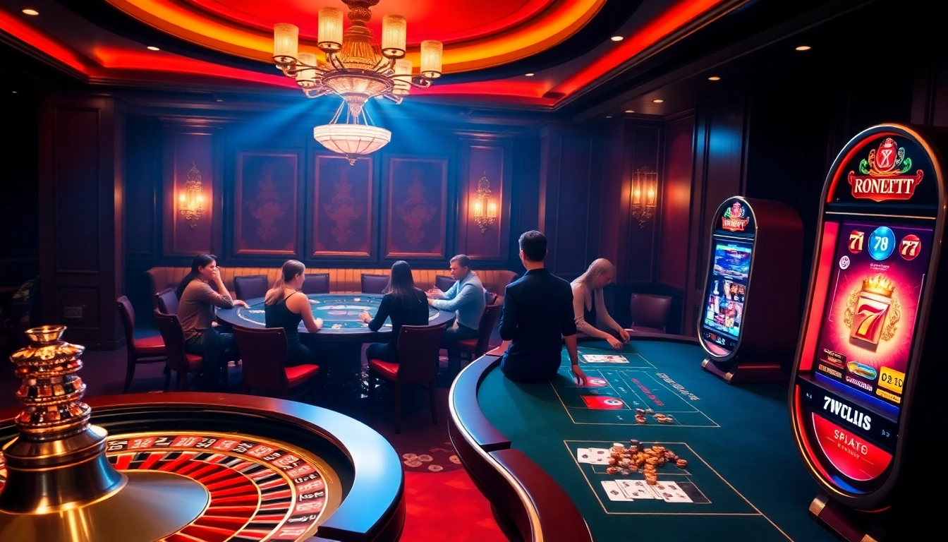Experience thrilling gameplay at https://789club.fast/, showcasing a roulette wheel and enthusiastic gamblers.