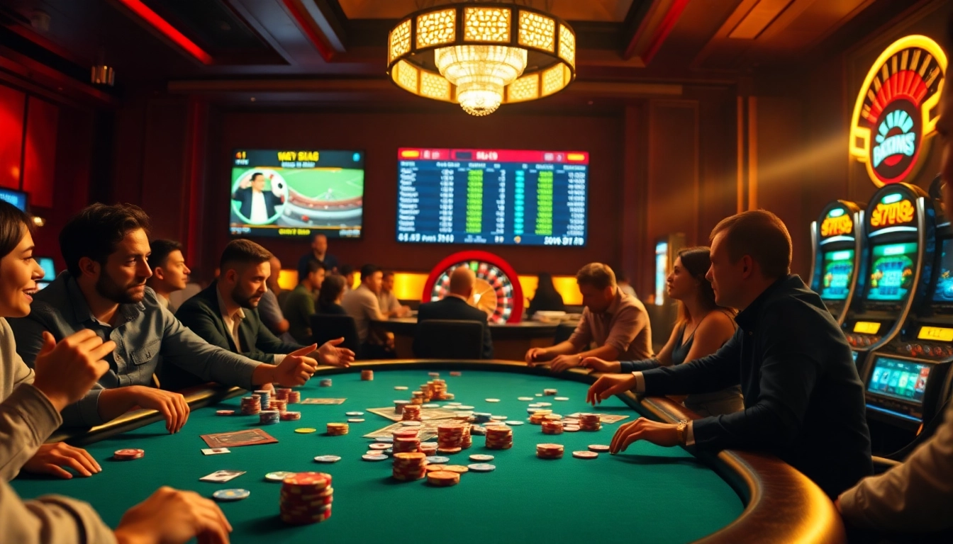 Players enjoying a thrilling game at the casino table, featuring https://11betn.com/ betting action.