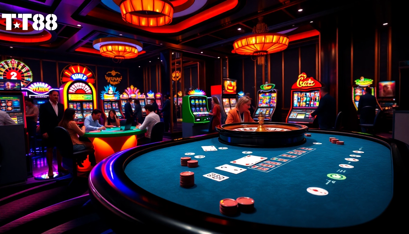 Experience luxury and thrill at Trang chủ TT88's online casino with vibrant gaming elements.