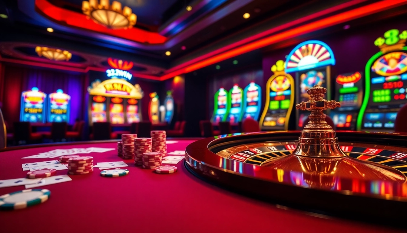 Experience the thrill at 32win with a luxury casino table featuring poker chips and cards.