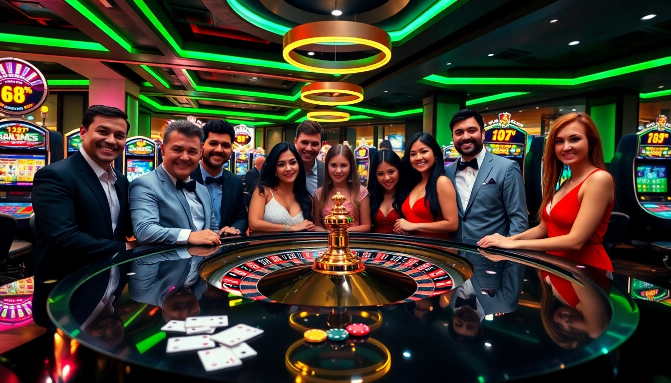 Experience thrilling gaming action at https://789wins1.net/ with vibrant casino tables and players.
