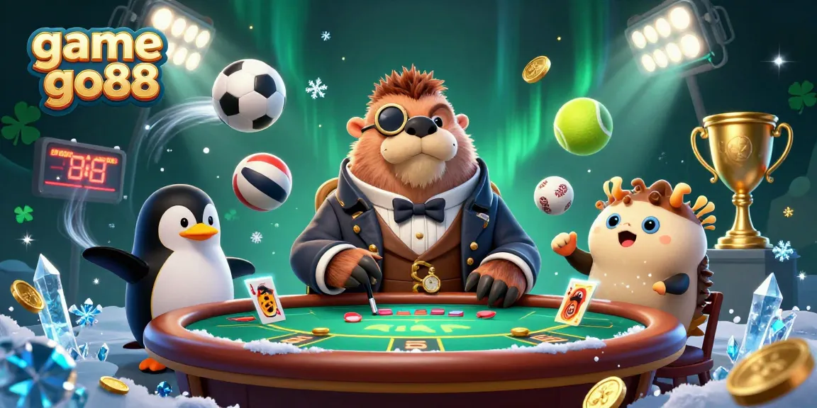 Engage with game go88 in a thrilling underwater poker scene featuring whimsical characters.